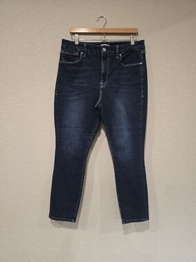 Good American Dark Indigo Skinny High-Rise Jeans